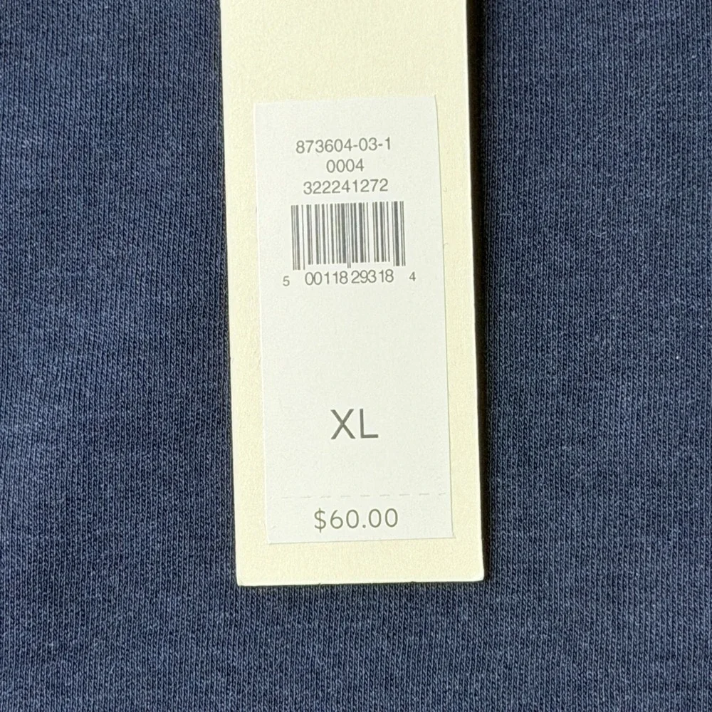 NEW BananaRepublic Luxury-Touch Long-Sleeve T-Shirt Navy Blue‎ XL 873604-03-1